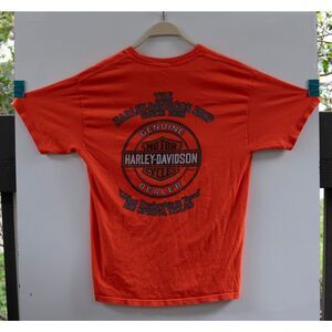 Vintage 2006 Harley-Davidson Big Springs TEXAS T-Shirt Orange‎ Size L